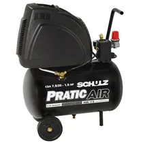 Compressor de Ar Schulz Pratic Air Csa 7,5 Pés 1,5 Cv 20 Litros Monofásico 220v