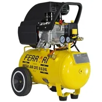 Compressor de Ar Ferrari Mega Air Cfc 8,6 Pés 24l 2 Cv Monofásico 110v