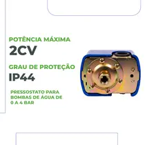 Pressostato Para Bomba de Água Eurobombas KRS-3 0 a 4 bar para Controlar Pressão