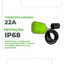 Chave Boia Sensor De Nível Eurobombas 22a 1,5 Metros