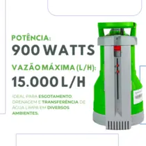 Bomba Submersível Para Água Limpa Eurobombas EB-900  1,20CV Monofásica 220V