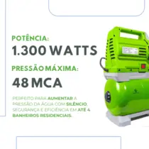 Pressurizador de Água Eurobombas EB-48 1,76CV Monofasica 220V - Até 4 Banheiros
