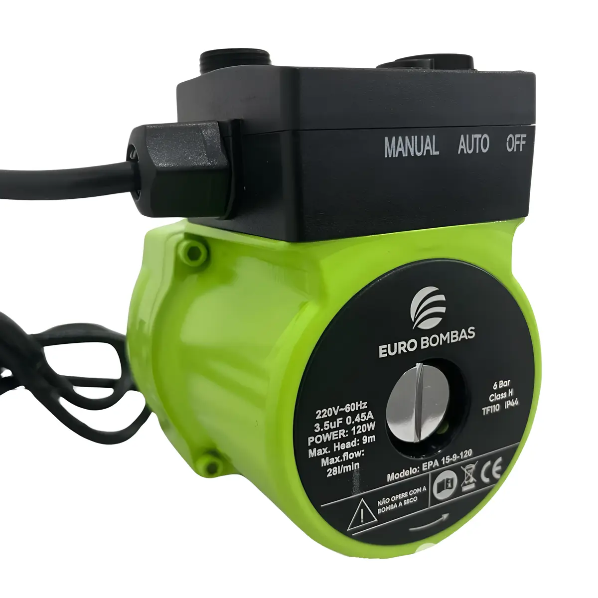 Pressurizador de Água Eurobombas EPA 15-9-120 120W 0,16CV Monofásica 110V