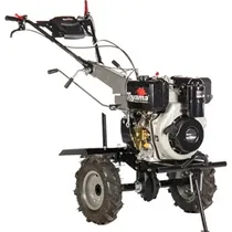 Motocultivador A Diesel Toyama TDT135R8-XP 4T 5CV Rodas Auxiliares E Enxadas De 135cm Partida Manual