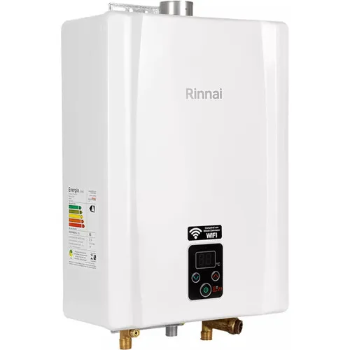 Aquecedor a Gas Digital Rinnai REU-E211 FEH 21L GLP 110/220V Bivolt Branco