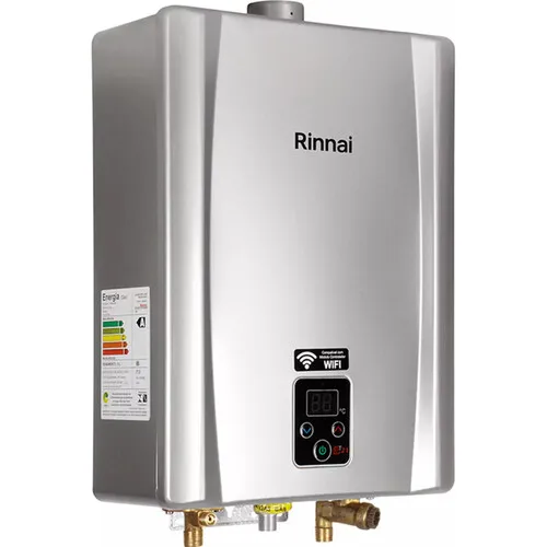 Aquecedor A Gas Digital Rinnai REU-E211 FEH 21L GLP 110/220V Bivolt Prata