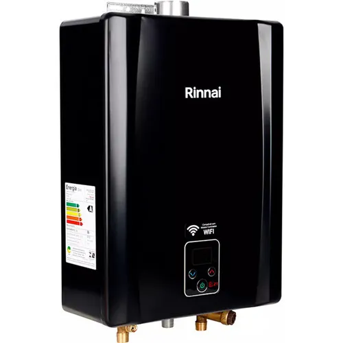 Aquecedor a Gas Digital Rinnai REU-E211 FEH 21L GLP 110/220V Bivolt Black