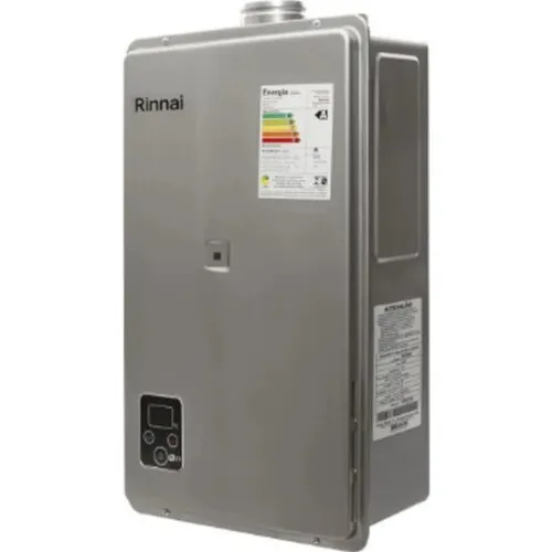 Aquecedor a Gas Digital Rinnai REU-E271 FEH 27L GLP 110/220V Bivolt Prata