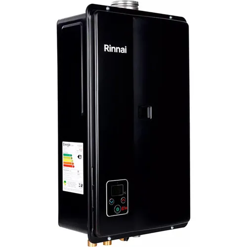 Aquecedor a Gas Digital Rinnai REU-E331 FEH 32,5L GLP 110/220V Bivolt Black