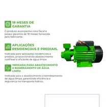 Bomba Periférica Eurobombas QB60 -1/2CV Monofásica 220V