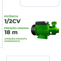 Bomba Periférica Eurobombas QB60 -1/2CV Monofásica 220V