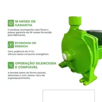 Bomba Centrífuga Eurobombas EB3000M 3CV Monofásica 220V