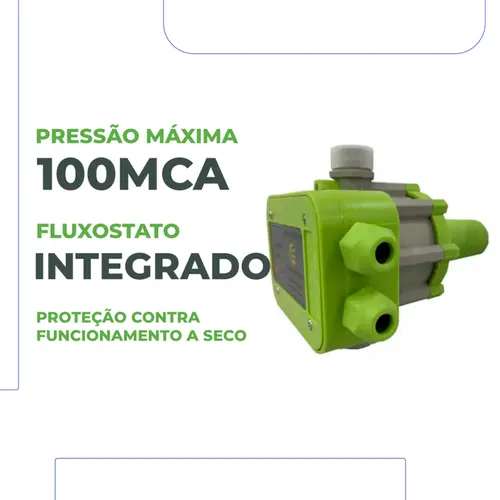 Controlador Automático de Pressão Eurobombas CAEB-10 1,5 Bar Monofásica 110V Verde