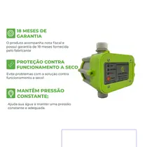Controlador Automático de Pressão Eurobombas CAEB-10 1,5 Bar Monofásica 110V Verde