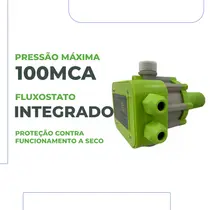 Controlador Automático de Pressão Eurobombas CAEB-10 1,5 Bar Monofásica 110V Verde