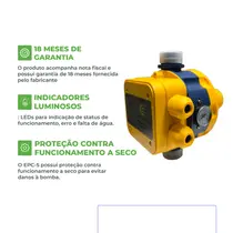 Controlador Automático de Pressão Eurobombas EPC-5 Monofásica 220V