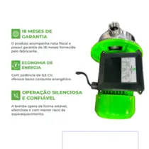 Bomba Centrifuga Eurobombas EBI500M de Inox 1/2CV Monofásica 220V