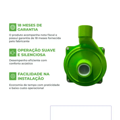Bomba Centrífuga Monoestágio Eurobombas Emc200 2cv Monofásica 110/220v Bivolt