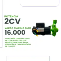 Bomba Centrífuga Monoestágio Eurobombas Emc200 2cv Monofásica 110/220v Bivolt
