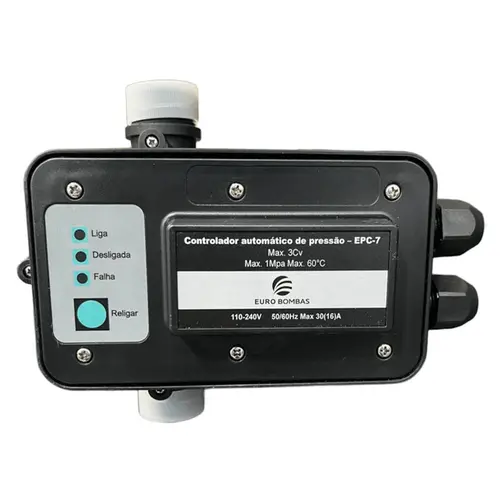 Controlador Automático De Pressão Eurobombas Epc-7 Monofásico 110/220v Bivolt