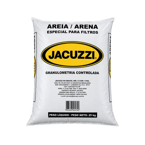 Areia Jacuzzi Para Filtro de Piscina 25kg