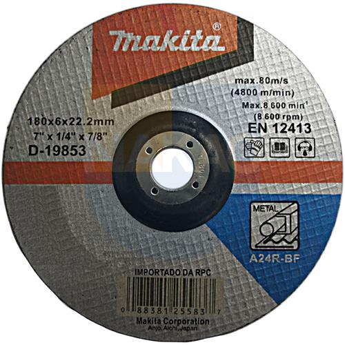 Disco De Desbaste Makita Para Metal 7" Embalagem Com 5 