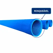 Tubo de Revestimento Para Poço Artesiano Geo Vinyl 100mm X 4m - Leve