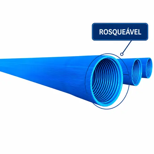 Tubo de Revestimento Para Poço Artesiano Geo Vinyl 100mm X 4m Std