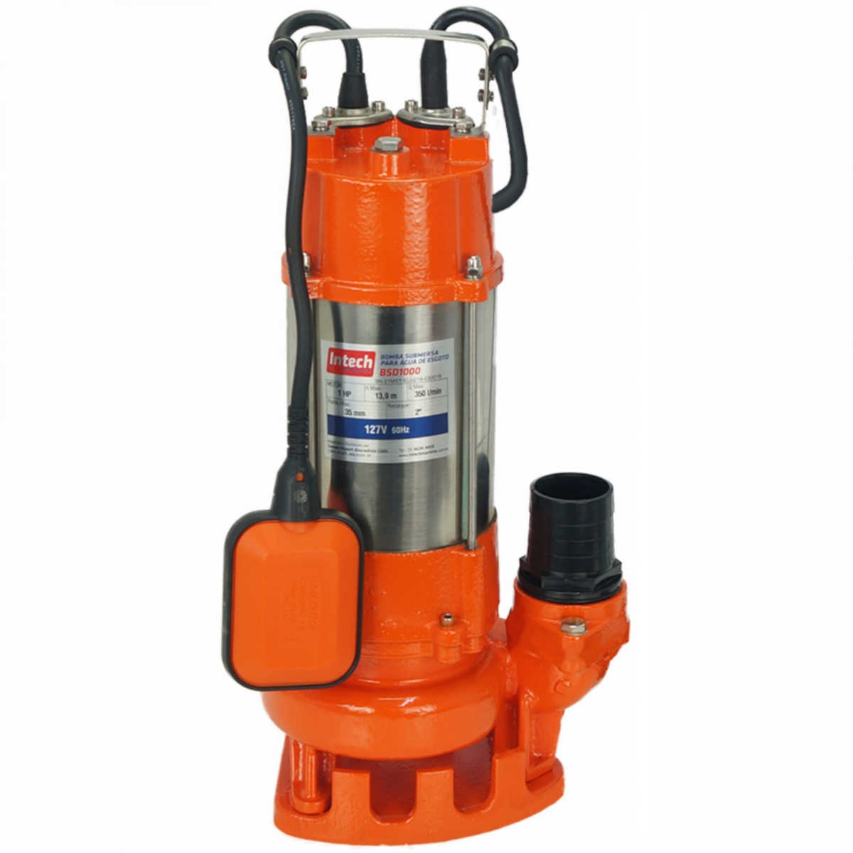 Bomba Submersivel Intech Machine Bsd1000 1cv Monofasica 127v
