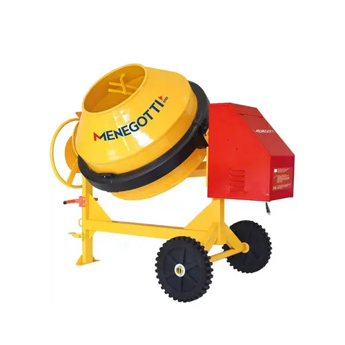 Betoneira Menegotti Rental 400 Litros 2CV 4 Polos Monofásico 220V Com Roda Maciça