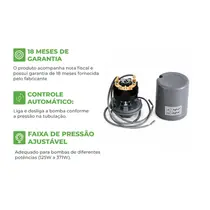 Pressostato Para Bomba De Água Eurobombas KRS-2