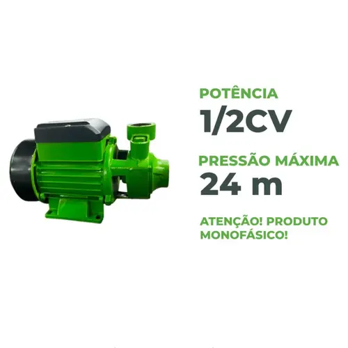 Bomba Periférica Eurobombas QB60 1/2CV Bivolt 127/220V