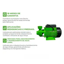 Bomba Periférica Eurobombas QB60 1/2CV Bivolt 127/220V