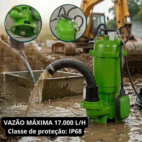 Bomba para Esgoto Eurobombas WQD-750W 1CV Monofásica 220V