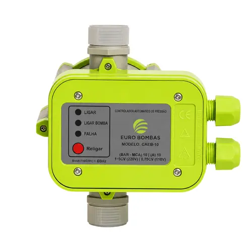 Controlador Automático de Pressão Eurobombas CAEB-10 1,5 Bar Monofásica Bivolt 110/220V