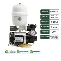 Pressurizador de Água Eurobombas ETP 820 180W Bivolt 110/220V