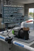 Bomba Para Piscina Eurobombas Eb Pool-550m 0,75cv Monofásica 220v
