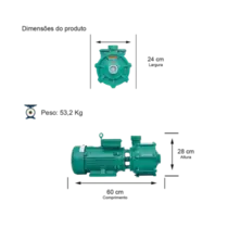 Bomba Multiestágio Thebe P-15/3 FG AL IP55 IR3 1(F)-2(G) 5CV Trifásico 4V