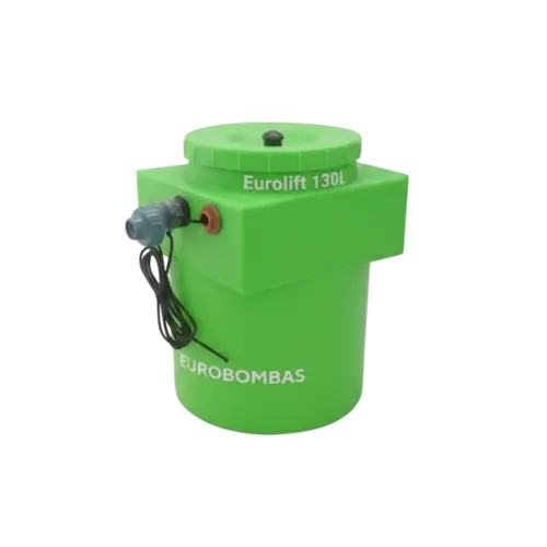 Estação Elevatória Eurolift 130L Com Bomba Submersível Trituradora Eurobombas WQ Destroyer-1100m 1,5CV Monofásica 220V