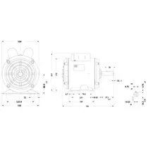 Motor Elétrico Weg 3 Cv 2 Polos Ip21 Monofásico 110v/220v