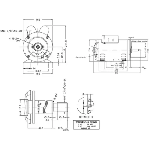 Motor Elétrico Weg Jet Pump 3 Cv Alta Rotação Monofásico 110v/220v