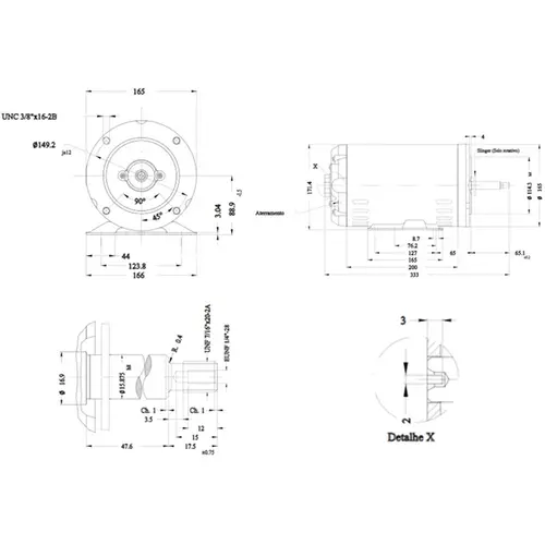 Motor Elétrico Weg Jet Pump 1,5 Cv Alta Rotação Trifásico 220v/380v