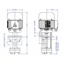 Bomba de Refrigeração Asten BME200-AL-ACBN-0370W-TRF-V09-H2-D00 0,5CV Trifásica 220/380/440V