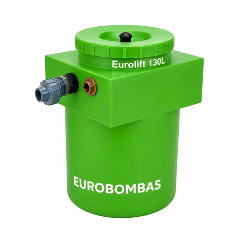 Estação Elevatória Eurolift 130L com Bomba Submersível Eurobombas EBS-750 1CV Monofásica 220V