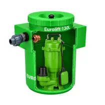 Estação Elevatória Eurolift 130L com Bomba Submersível para Esgoto Eurobombas WQD-750W 1CV Monofásica 220V